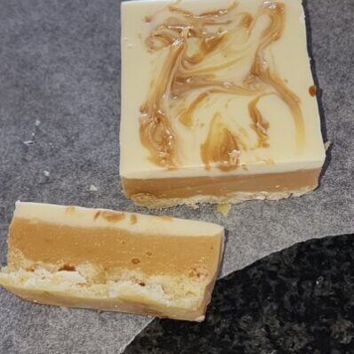 Shortbread Biscuit Caramel Peanut Butter Fudge White Choc